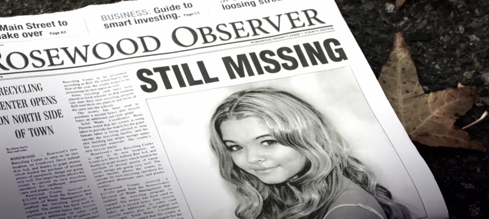 Woman in a missing poster