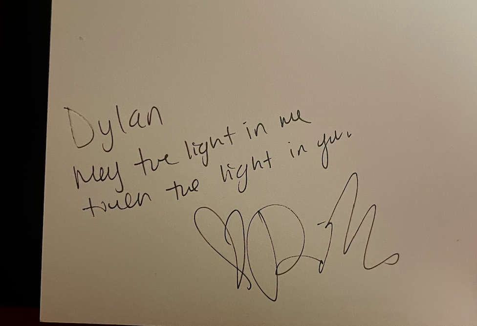 Book signed by author for the D Nguyen piece