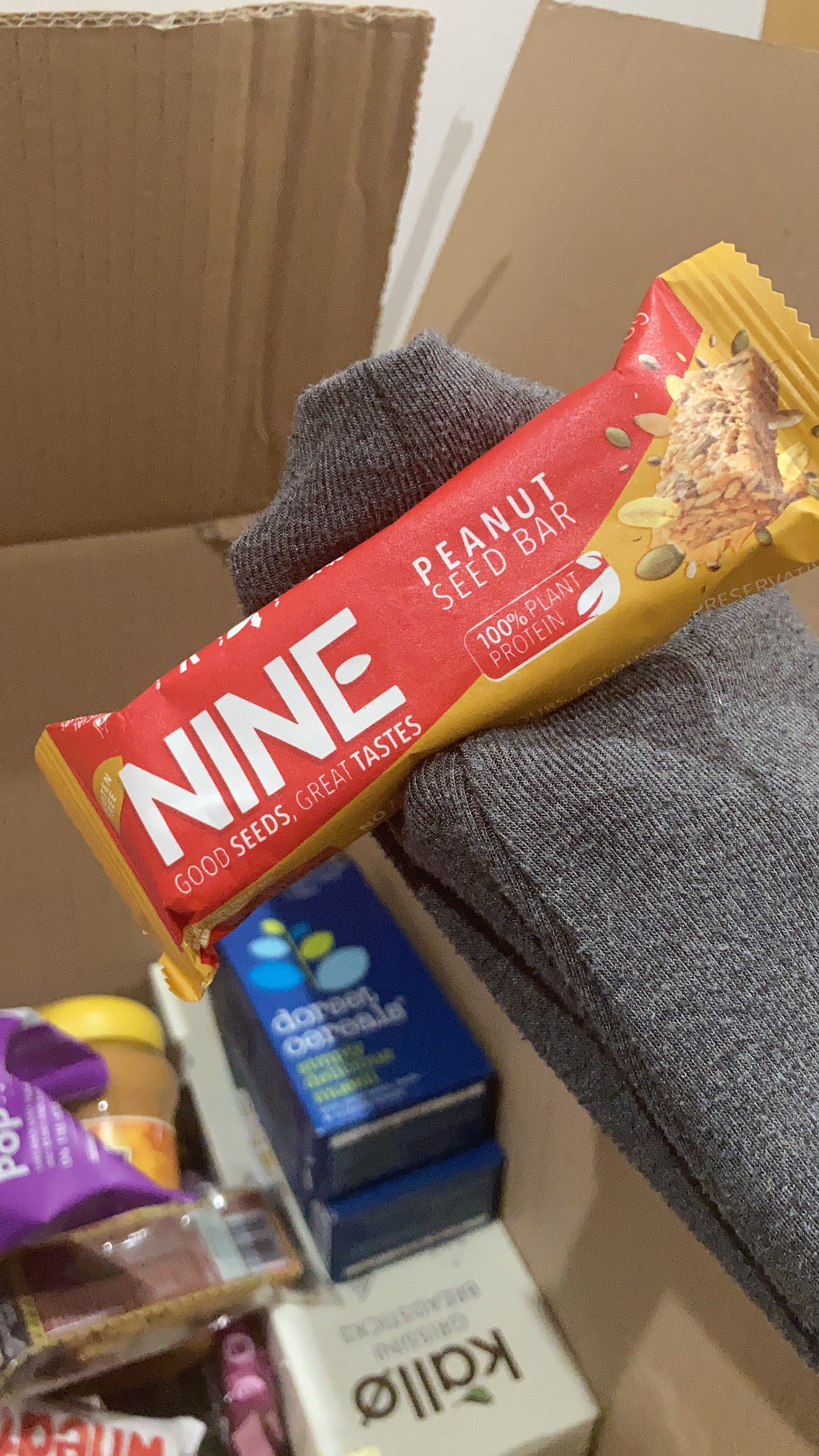 Bristol University Covid 19 lockdown food packages peanut bar isolation food