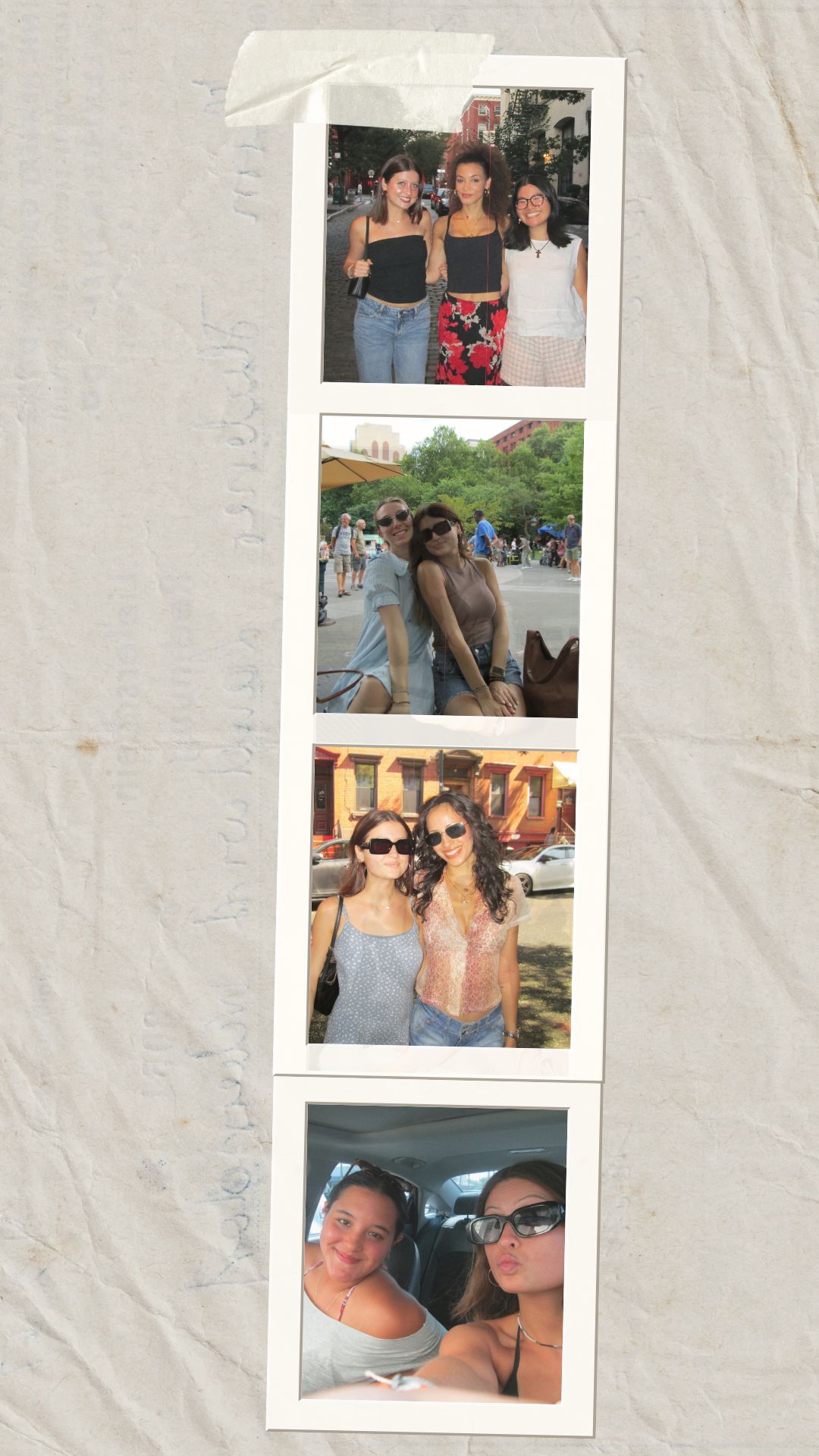 a graphic with an image collage of photos with my friends