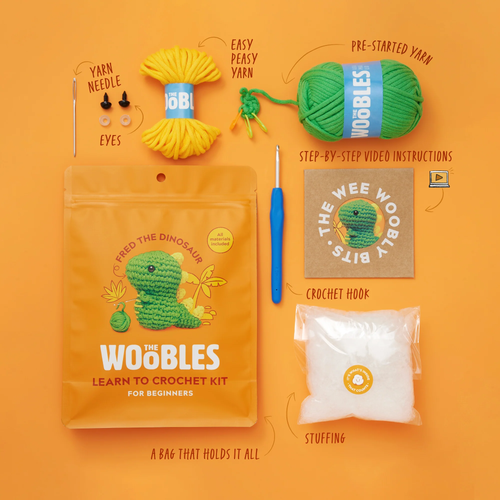 the woobles dinosaur mini crochet kit