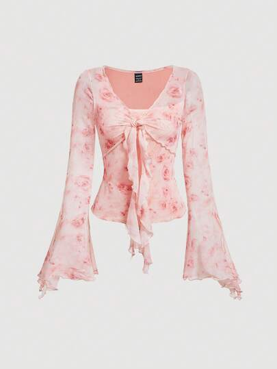 Shein Floral Print Top