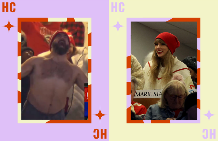 Kylie Kelce & Taylor Swift's Reactions To Jason Going Shirtless At The  Chiefs Game Are Hilarious