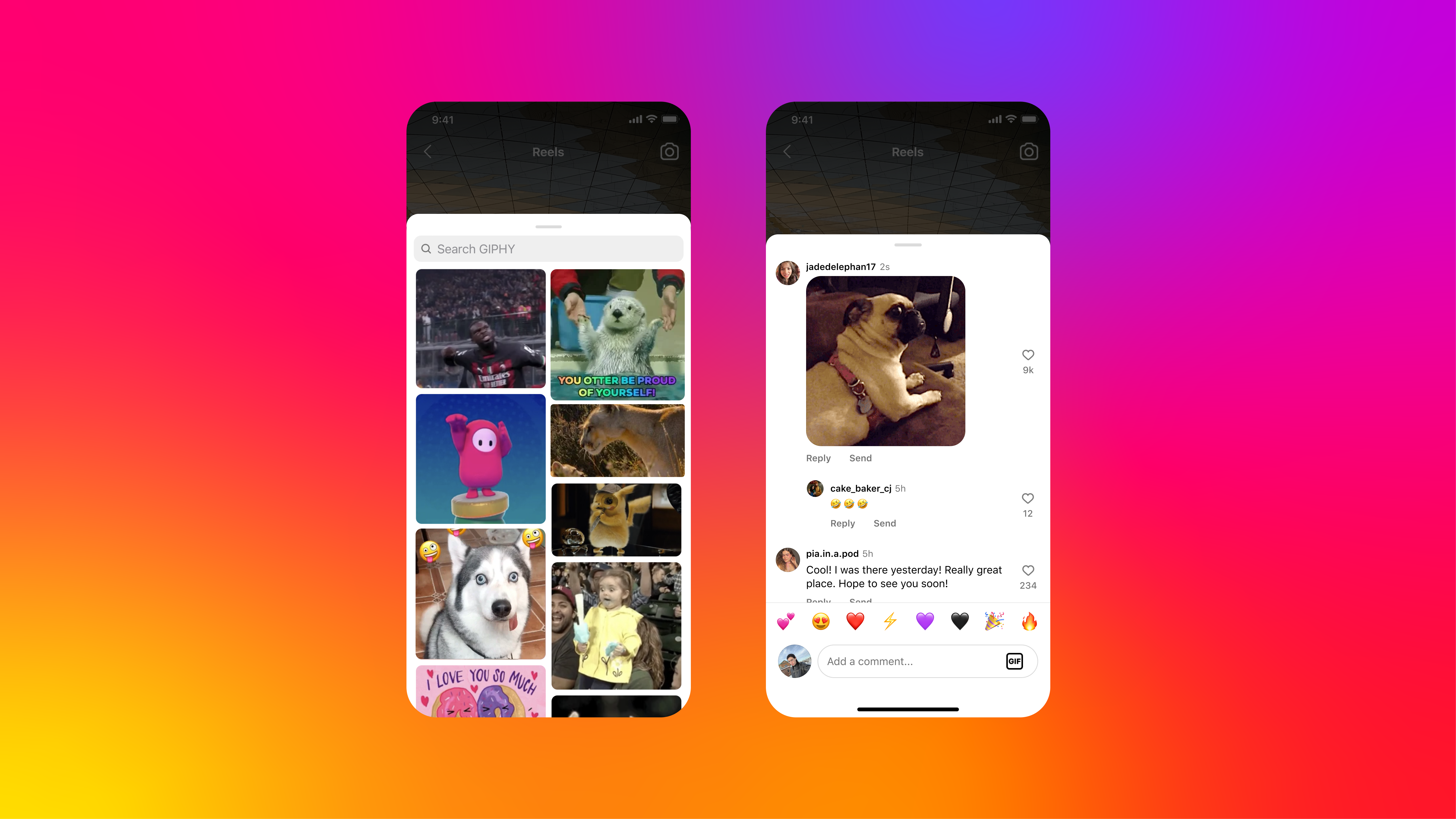 instagram gif comments