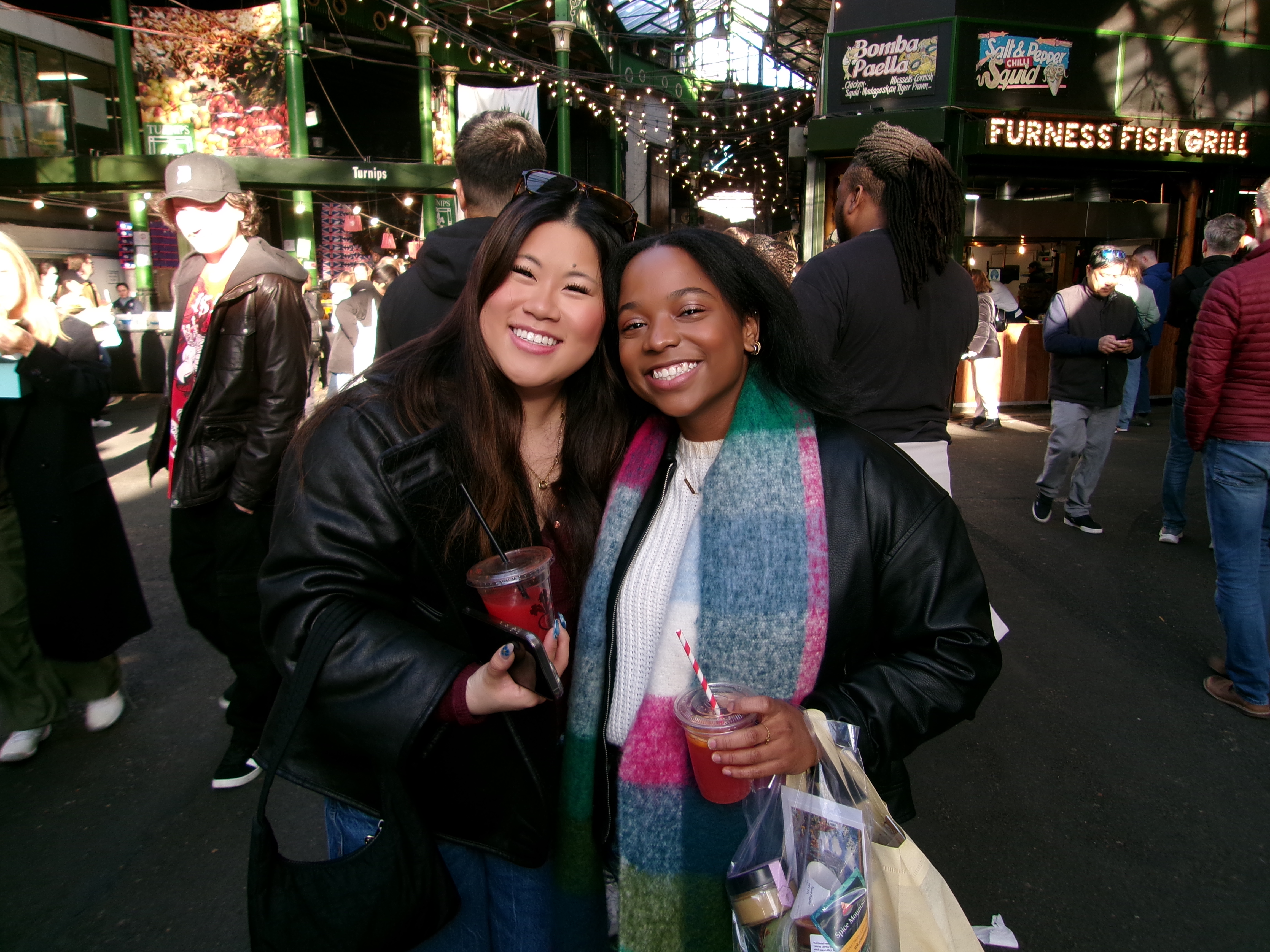 borough market two girls smiling