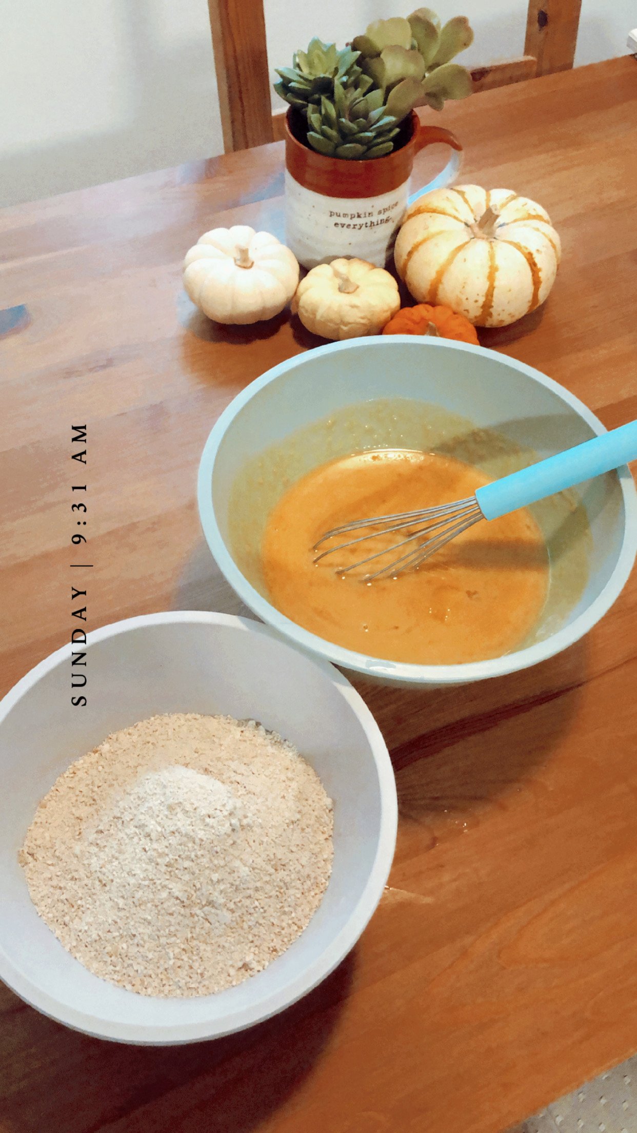 Dry and wet pancake ingredients