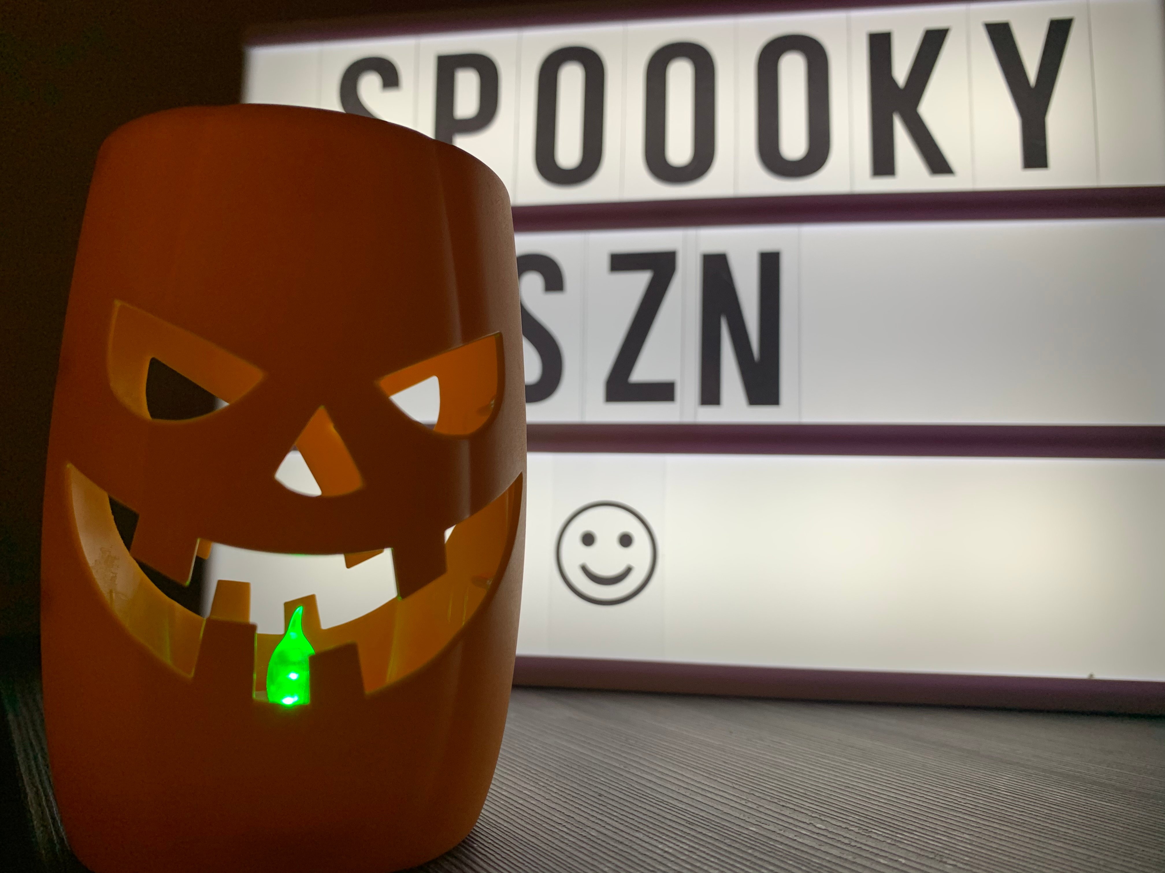 Plastic Halloween pumpkin decor