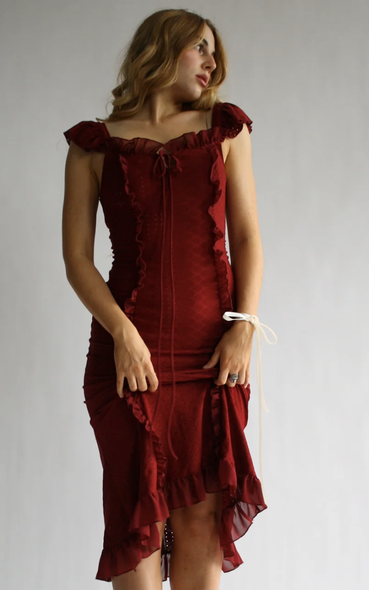 Wild Rose and Sparrow Maxi Red Dress