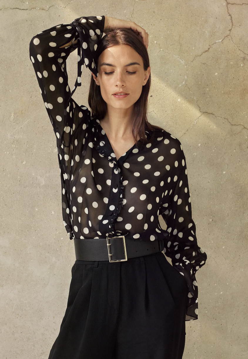 Lilysilk Polka Dot Blouse