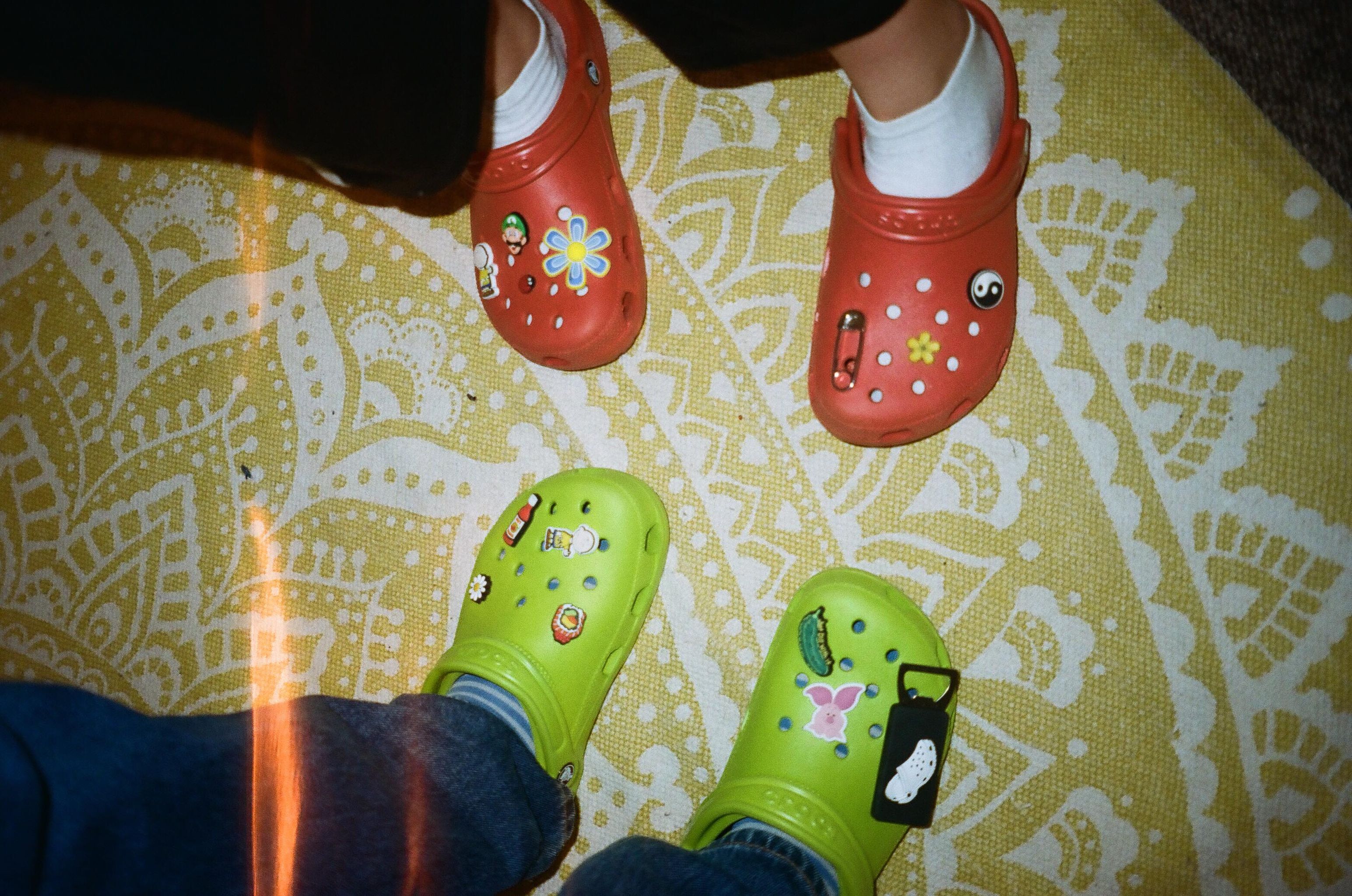 two pairs of crocs at bristol university