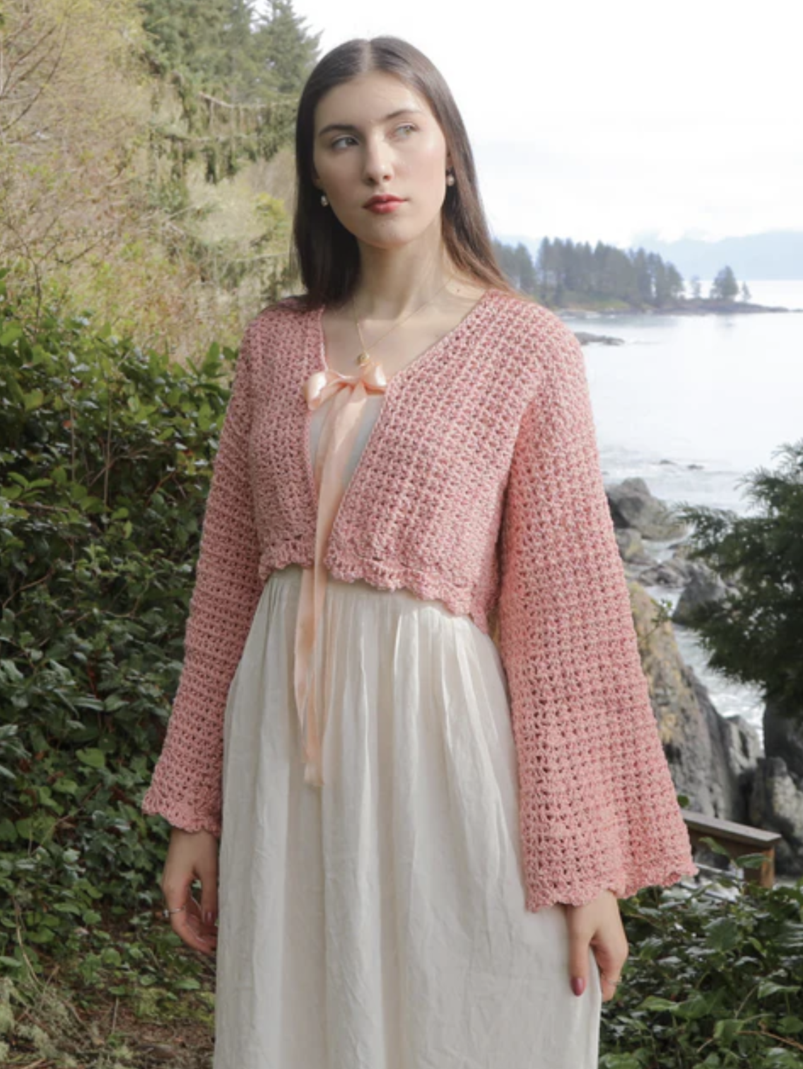 pink cardigan by Atelier Solana