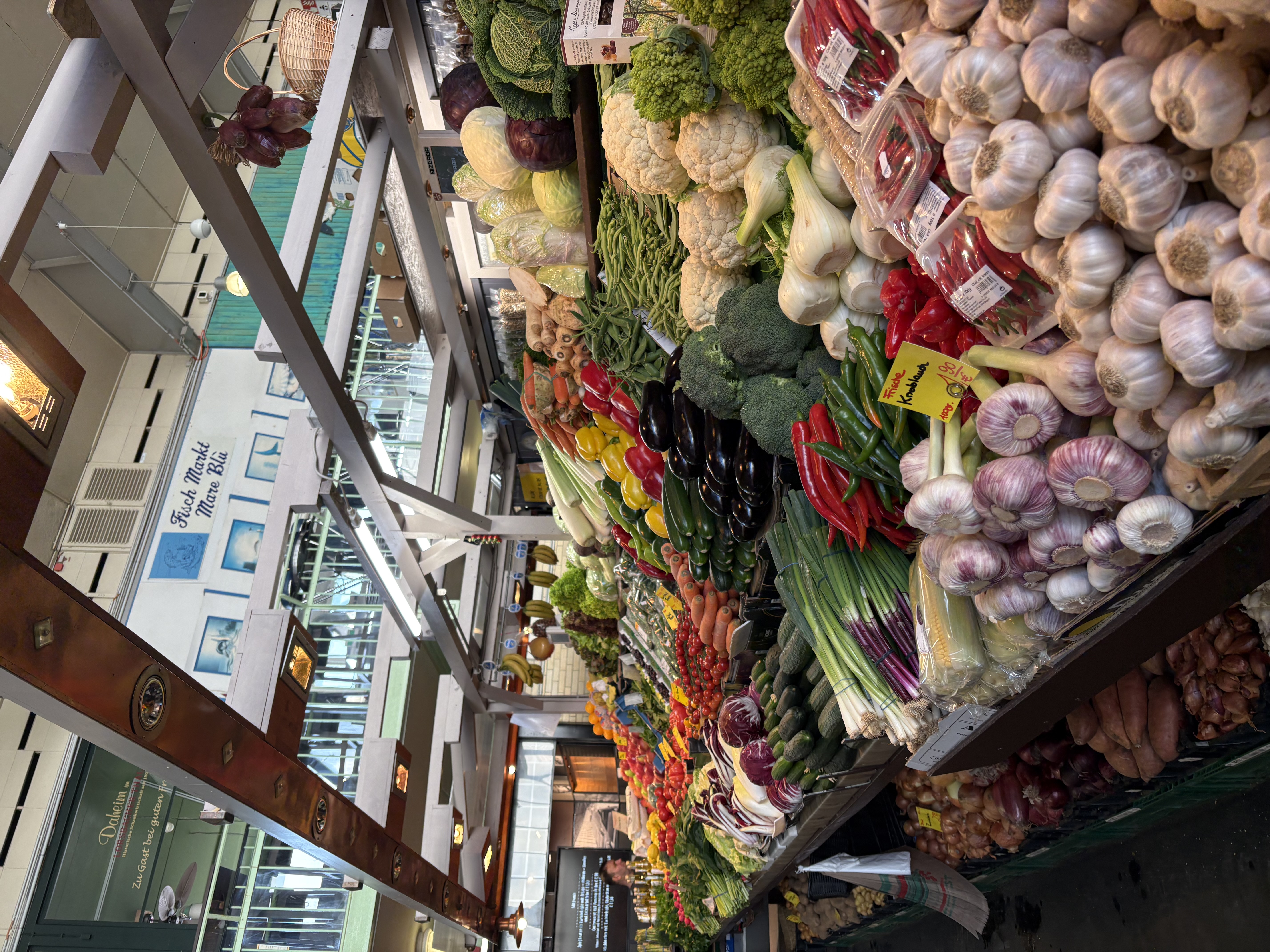 A photo of a local market in Frankfurt