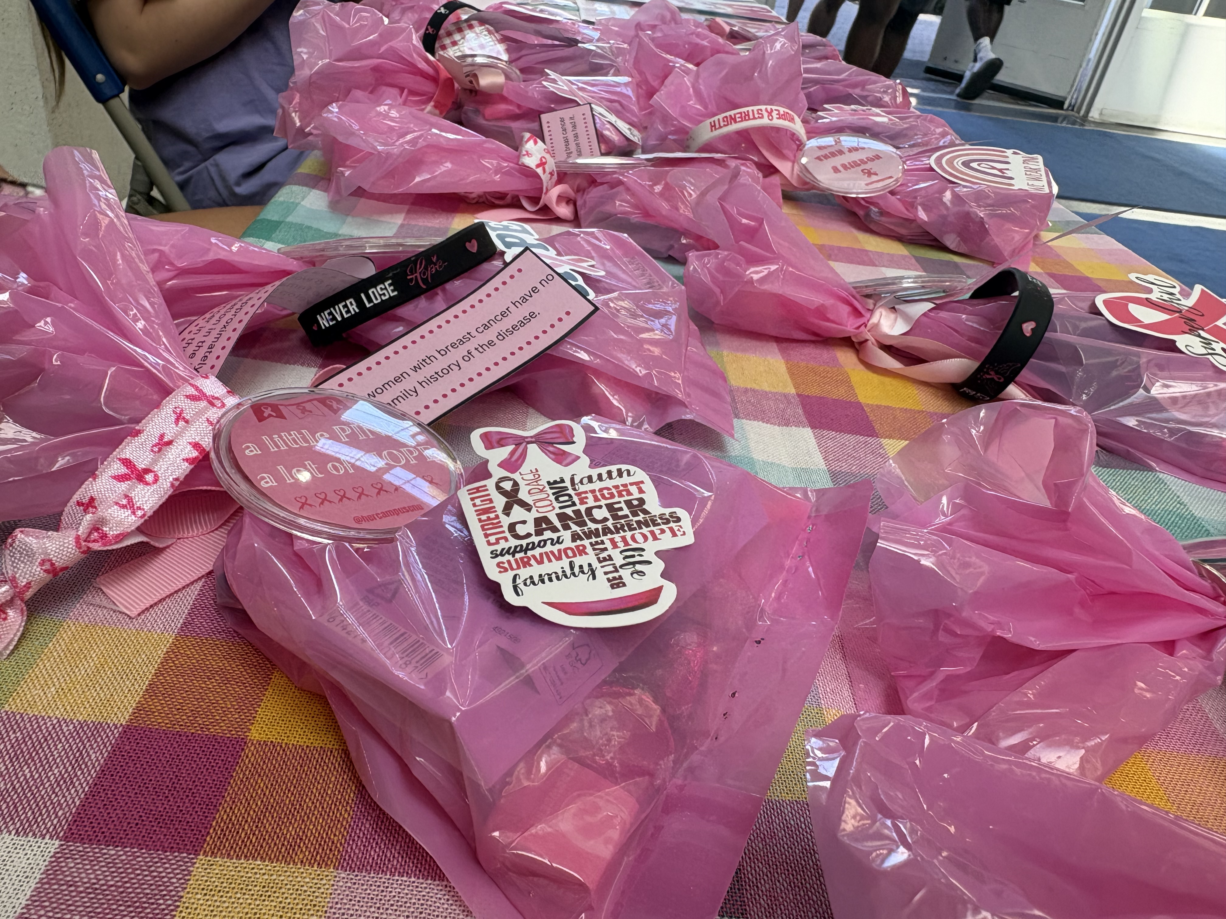 Picture of breast cancer awareness bags