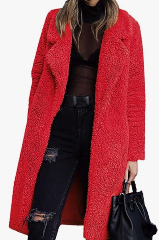 red amazon coat