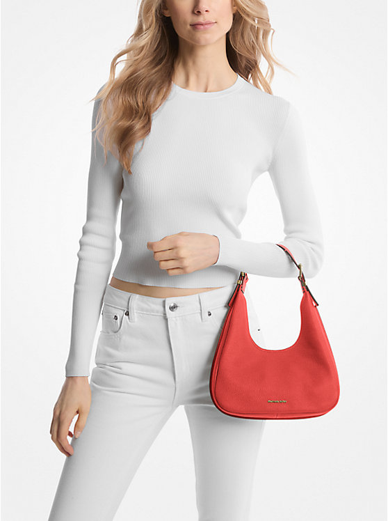 red shoulder bag