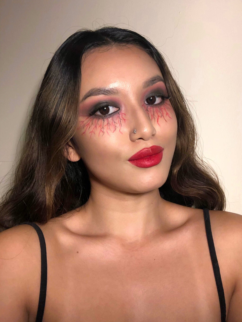 girl with halloween makeup look