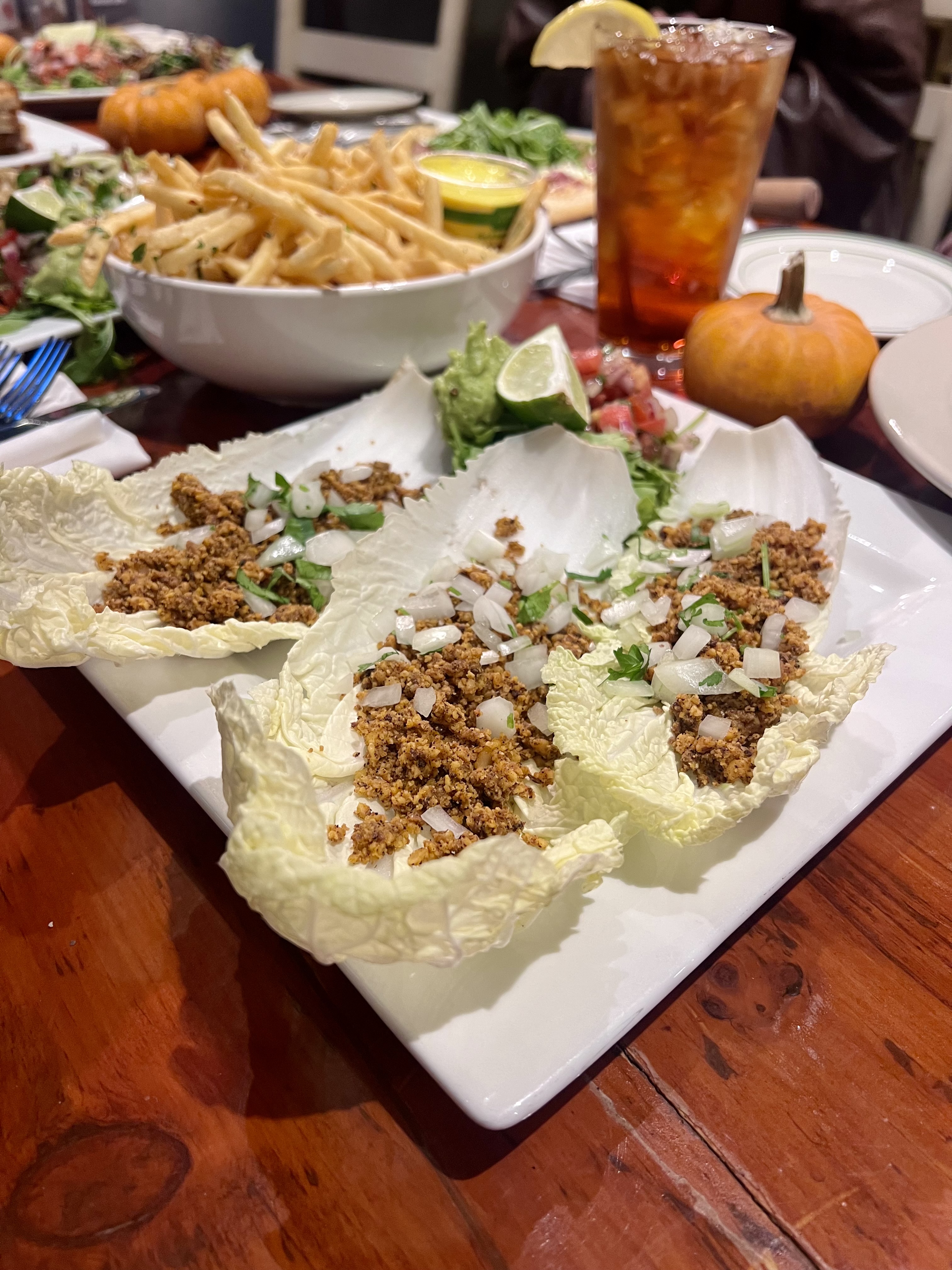 Vegetarian tacos from Farm Bloomington\'s lunch menu