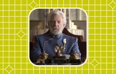 Donald Sutherland as President Snow in \'The Hunger Games\'