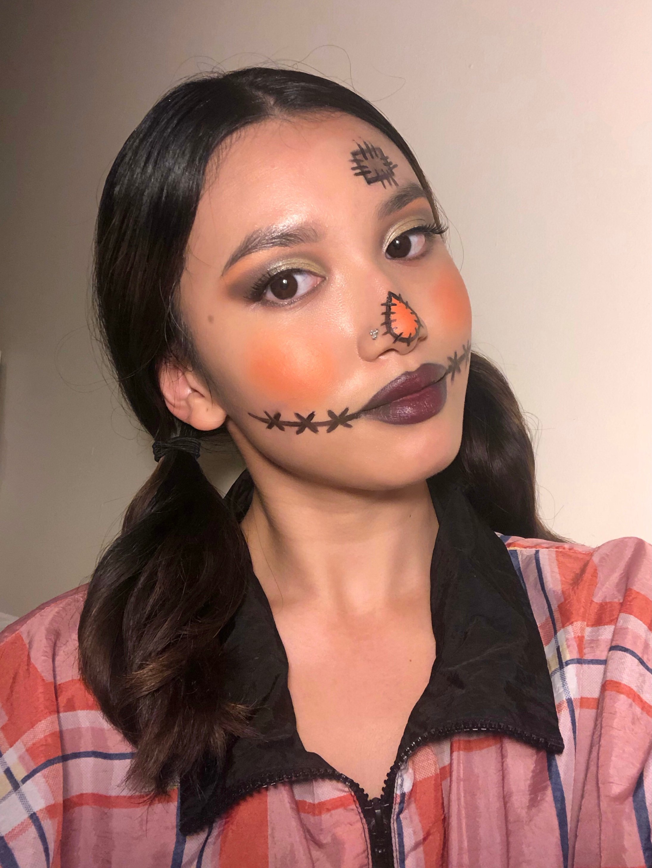 girl with halloween makeup look