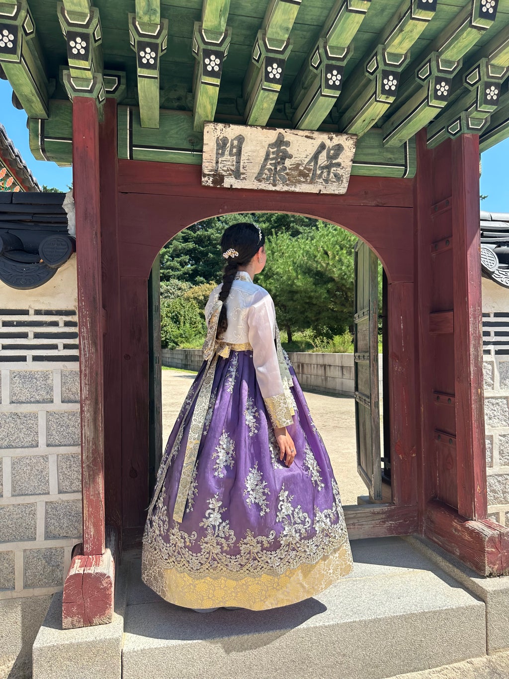 woman wearing traditional costume in South Korea