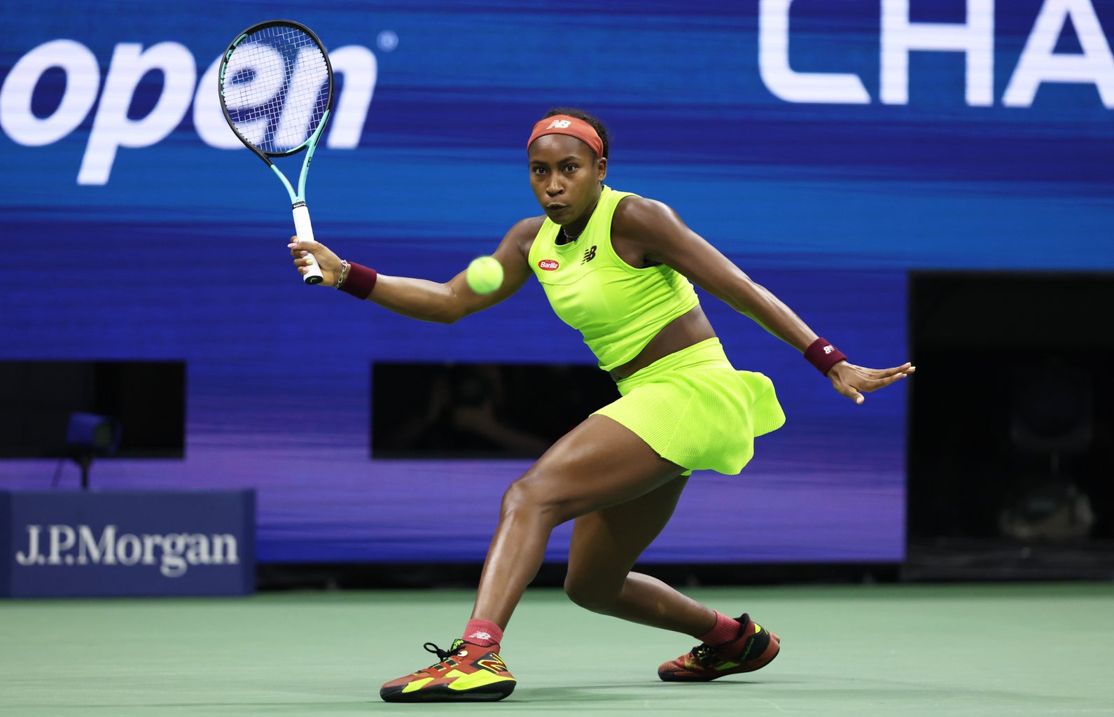 coco gauff playing at the 2023 us open