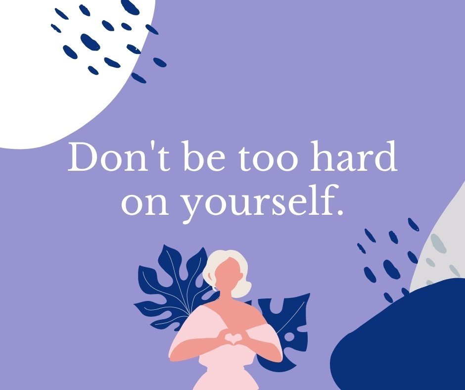 graphic of with a sentence and an illustration of a woman