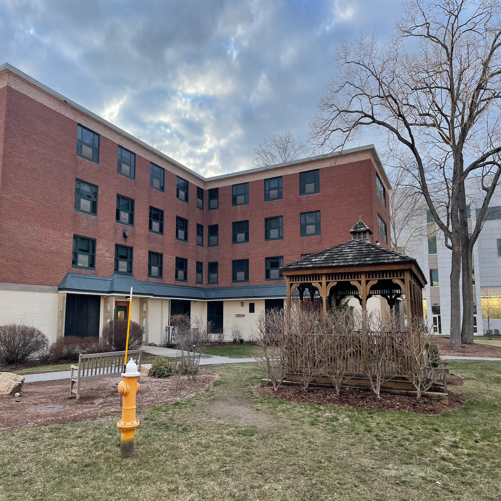 Exterior of a dorm building at UConn - being used in article for guide to UConn housing