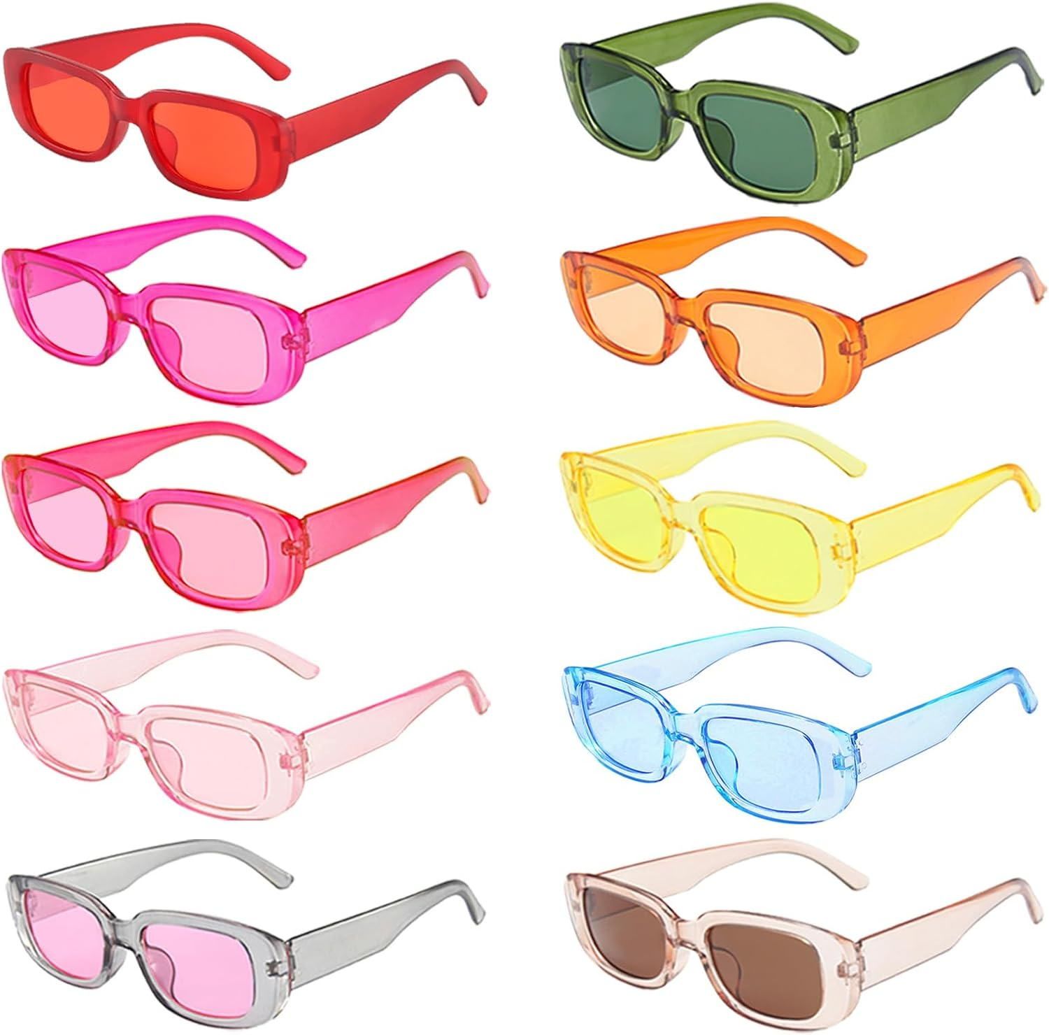 SUNOVELTIES 10 Pack Rectangle Sunglasses