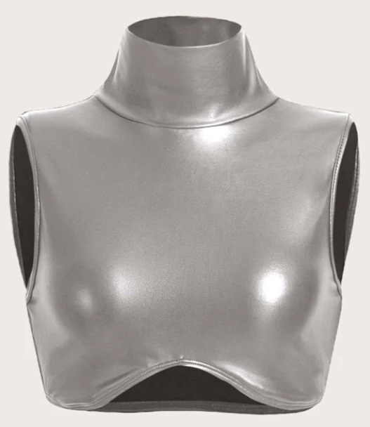 silver tank top