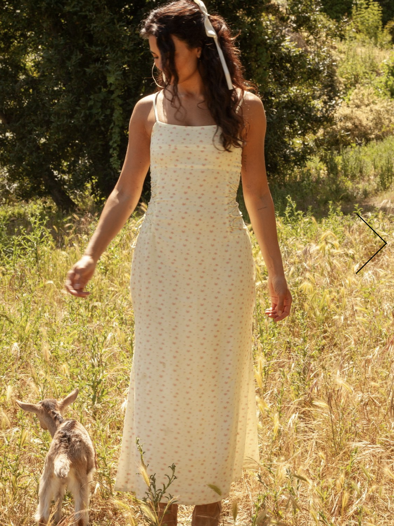 Prairie Maxi Dress Yellow