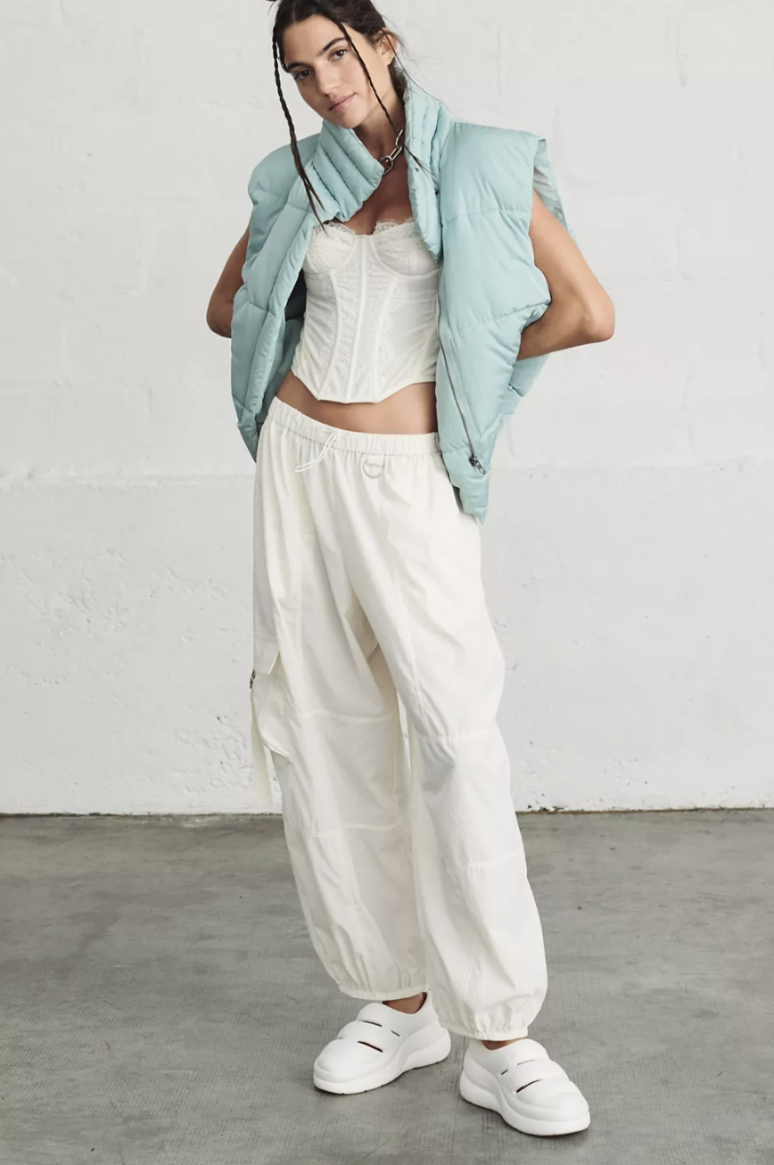 UO Cargo White Pants