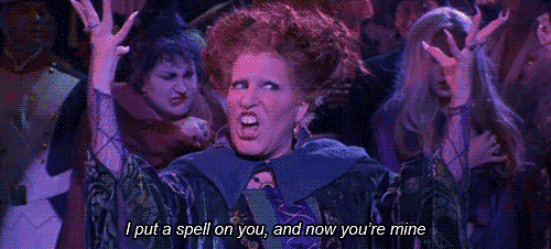 red haired witch saying I'll put a spell on you