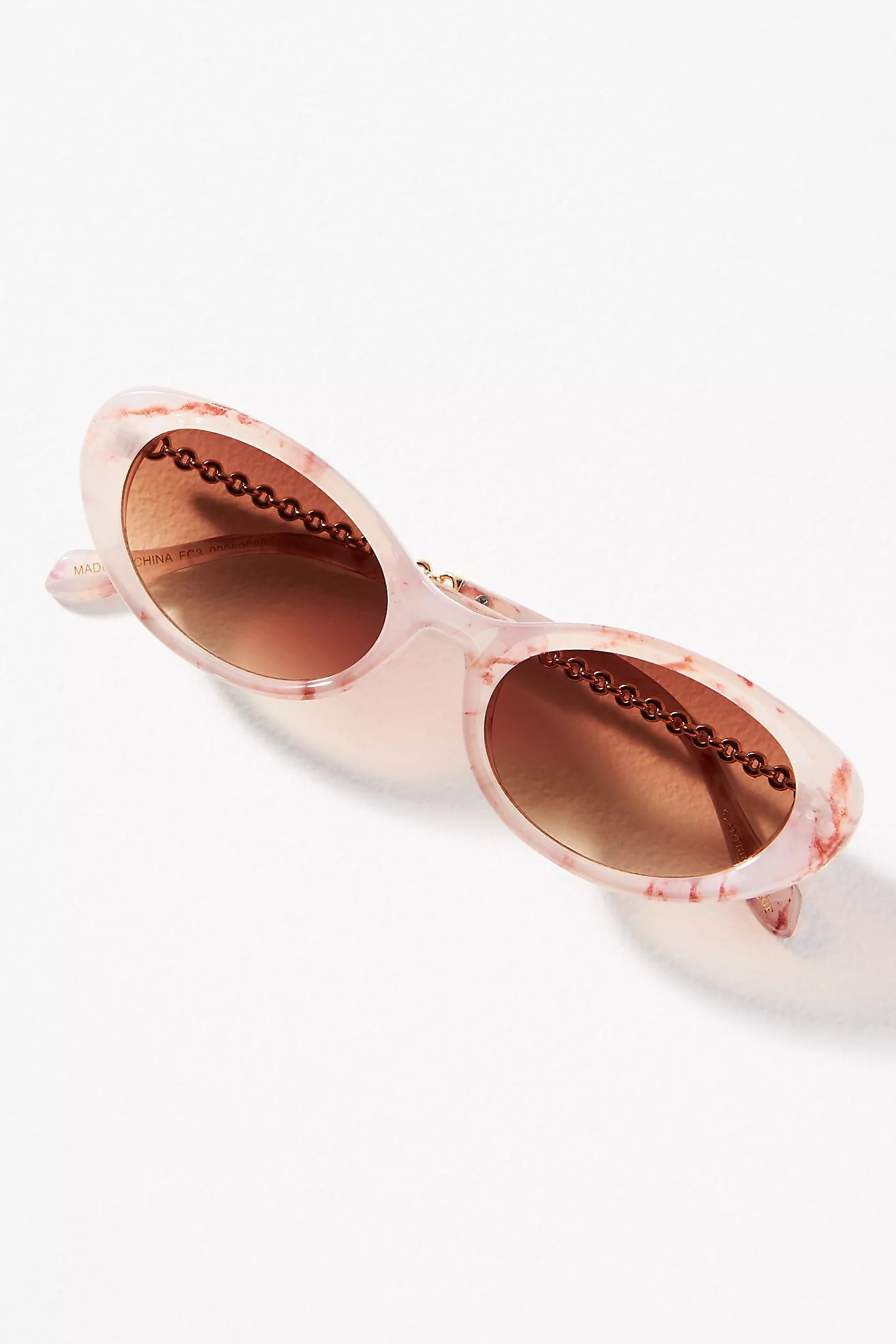 Anthropologie Oval Pink Tortoise Sunglasses