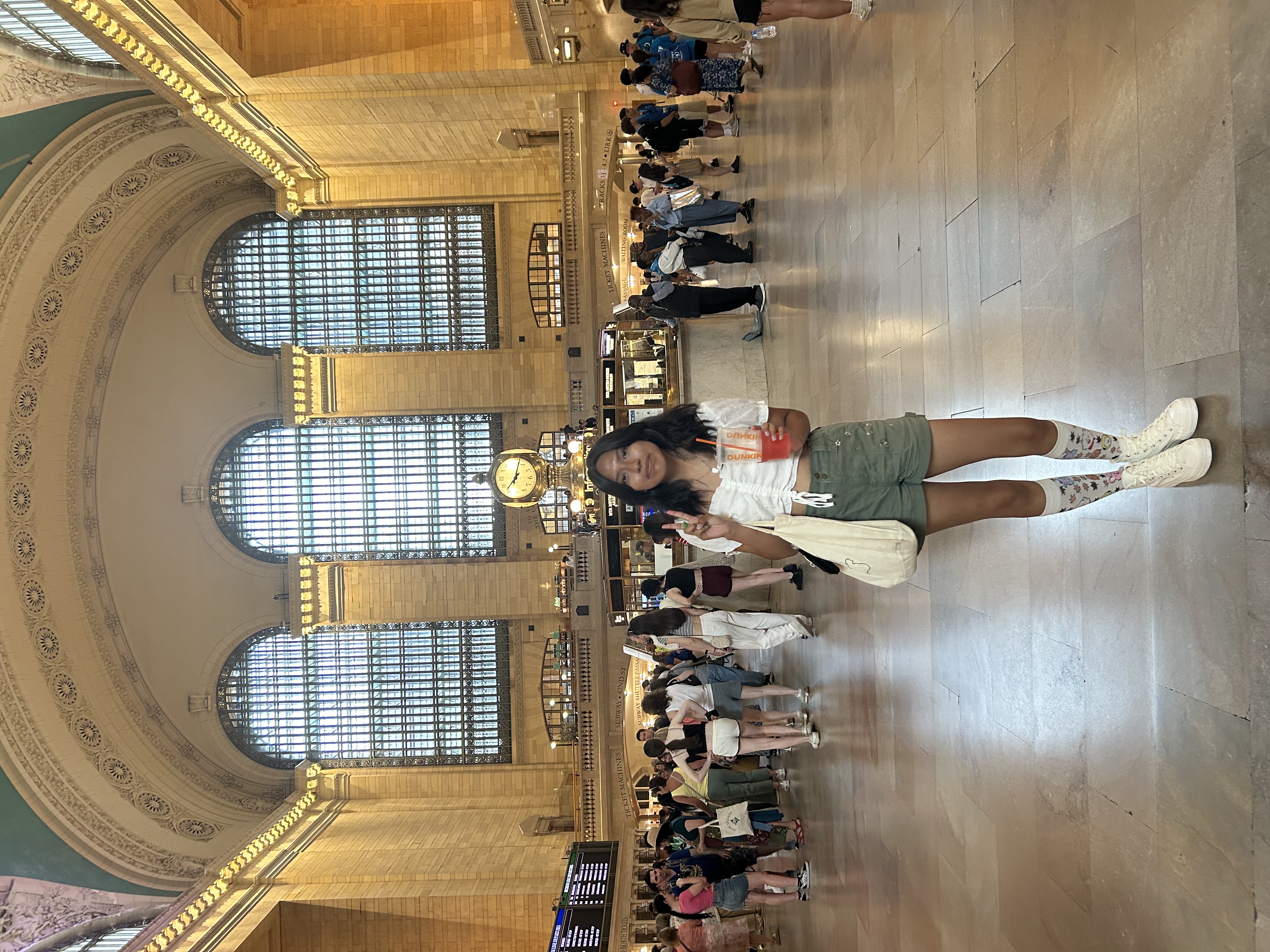woman at grand central station in new york city