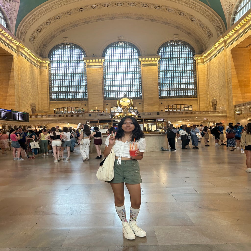 woman at grand central station in new york city