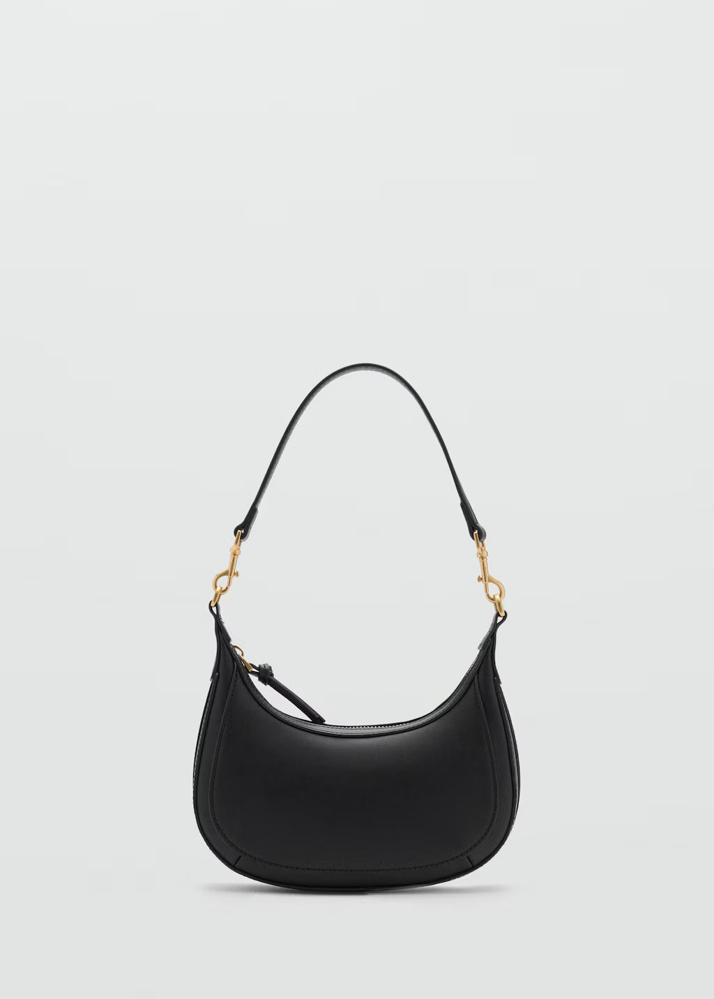 mango black leather crossbody bag