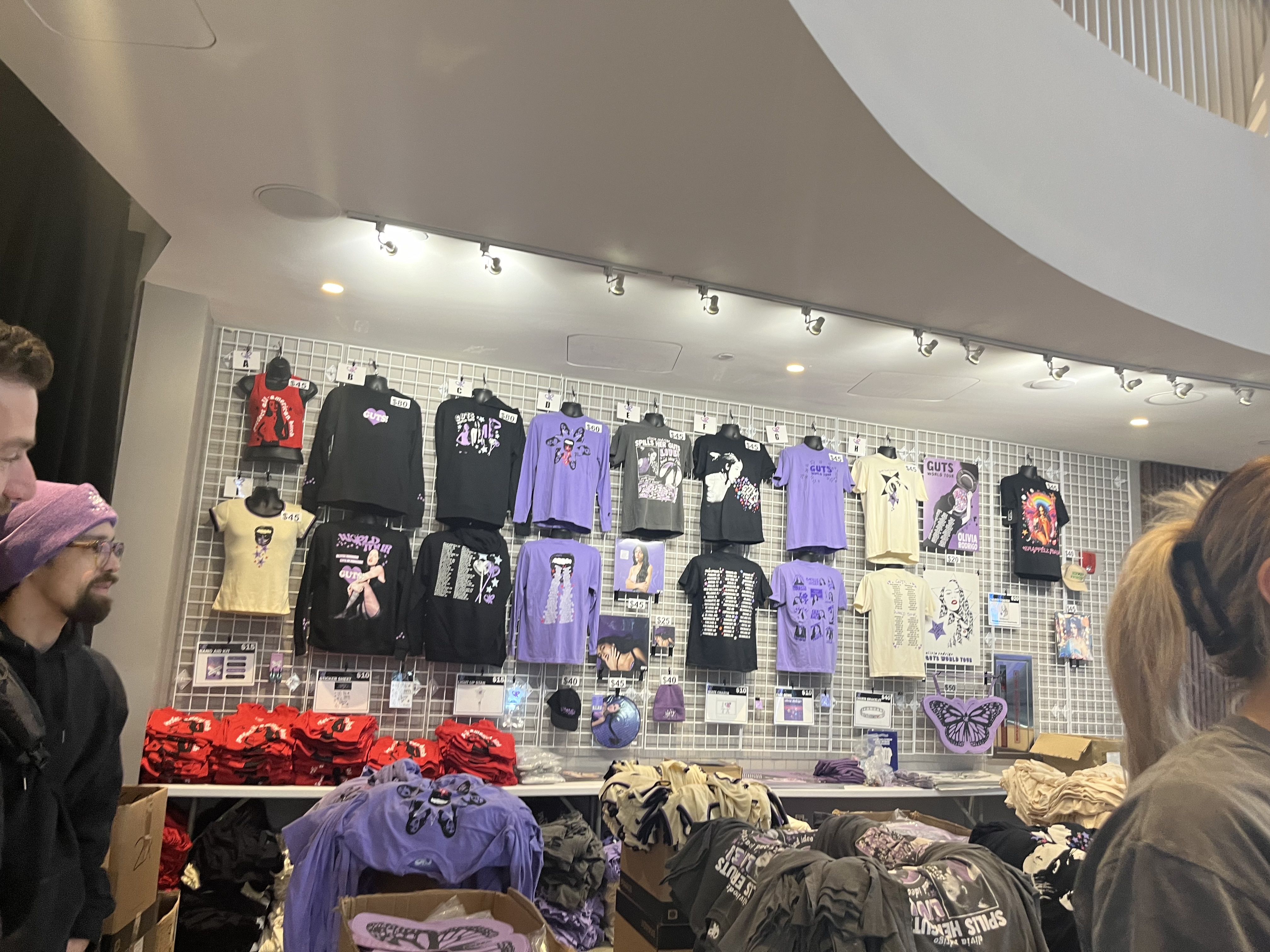 concert merchandise rack