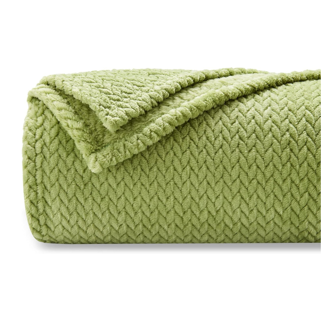 green throw blanket