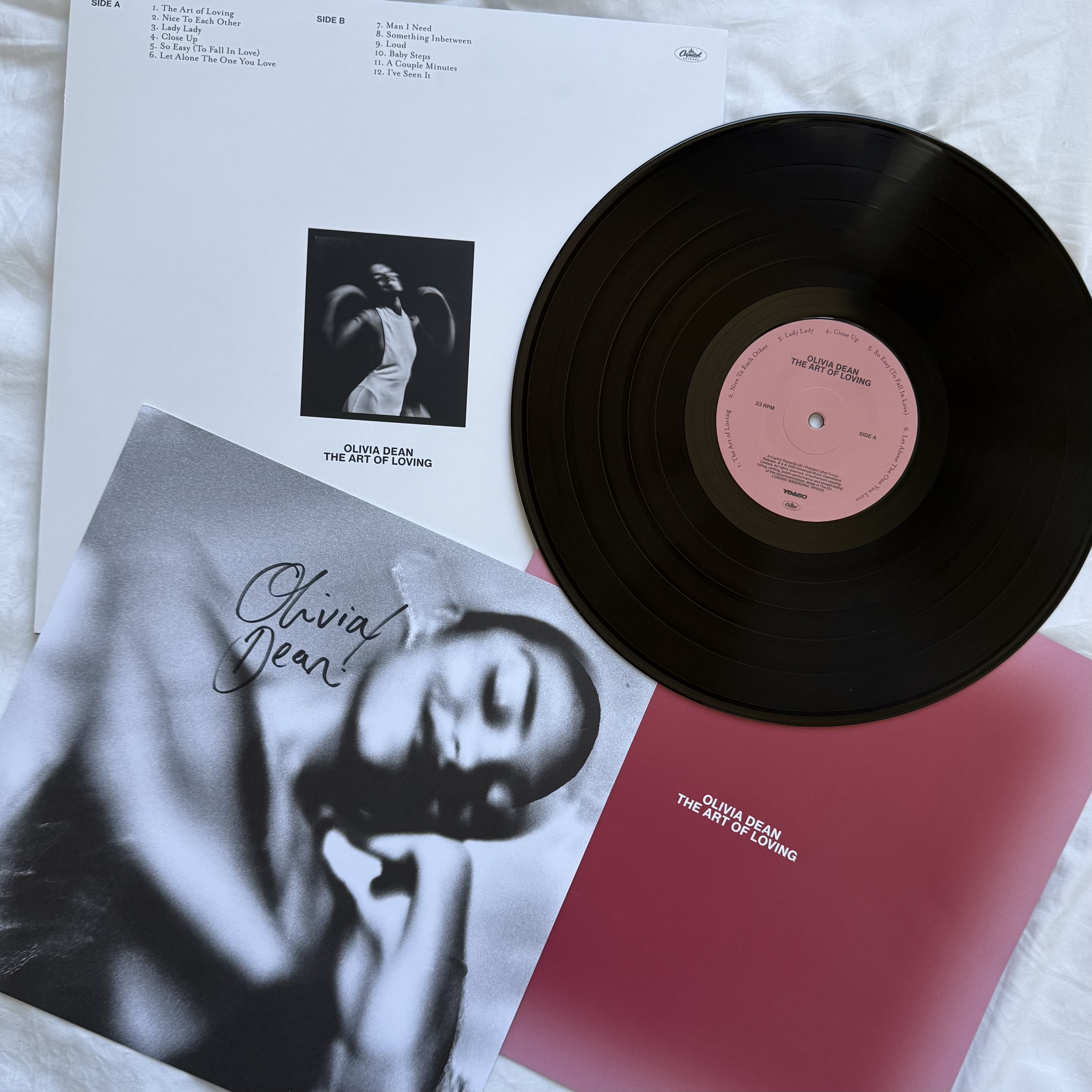 Olivia Dean\'s \"The Art of Loving\" signed vinyl record