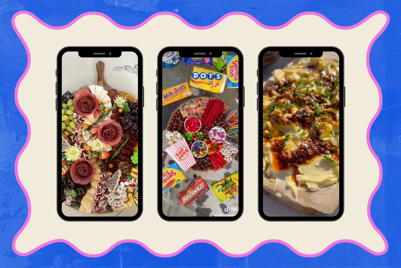 food board ideas from tiktok butter board charcuterie candy board