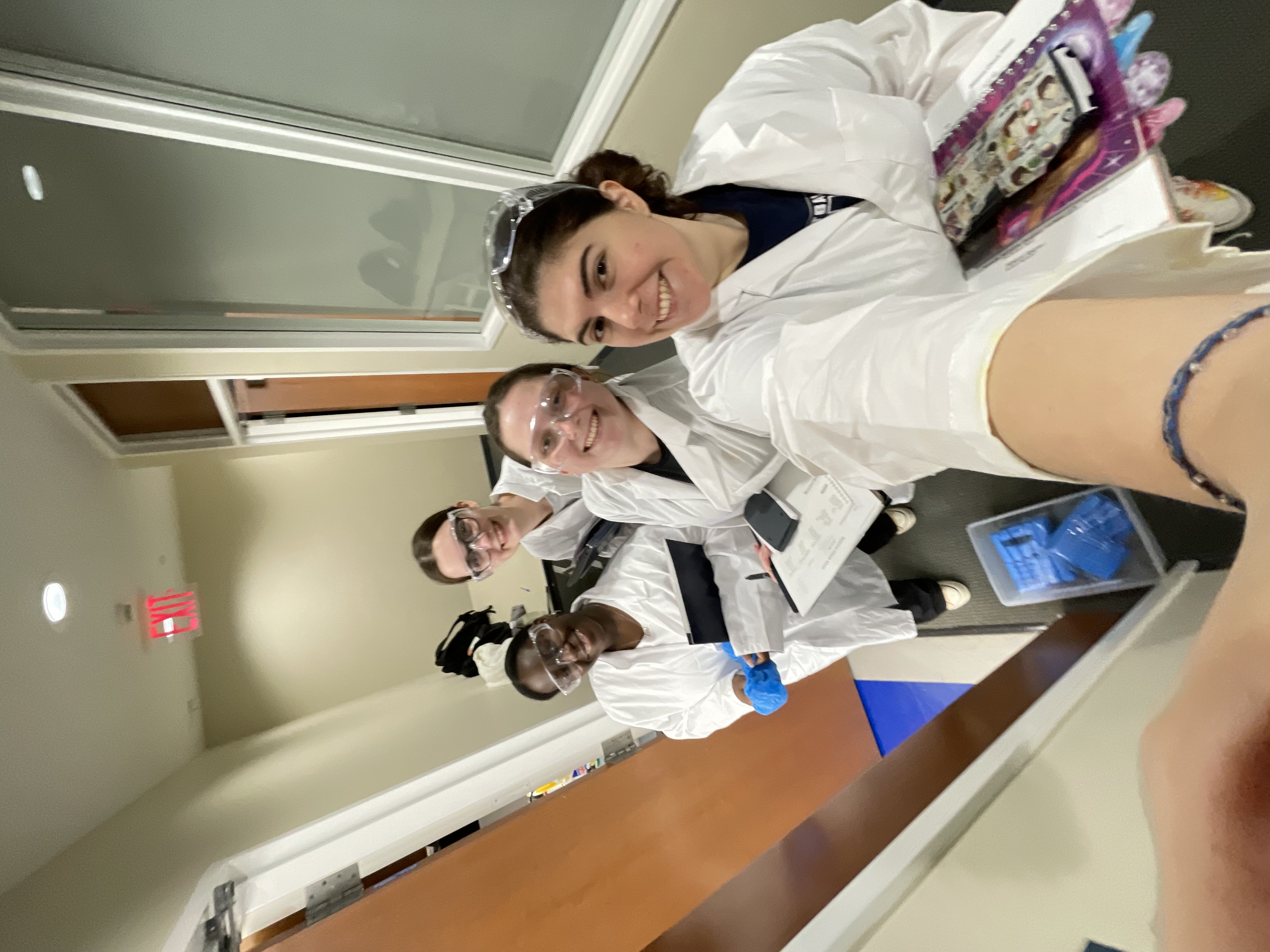 women getting ready for compounding lab