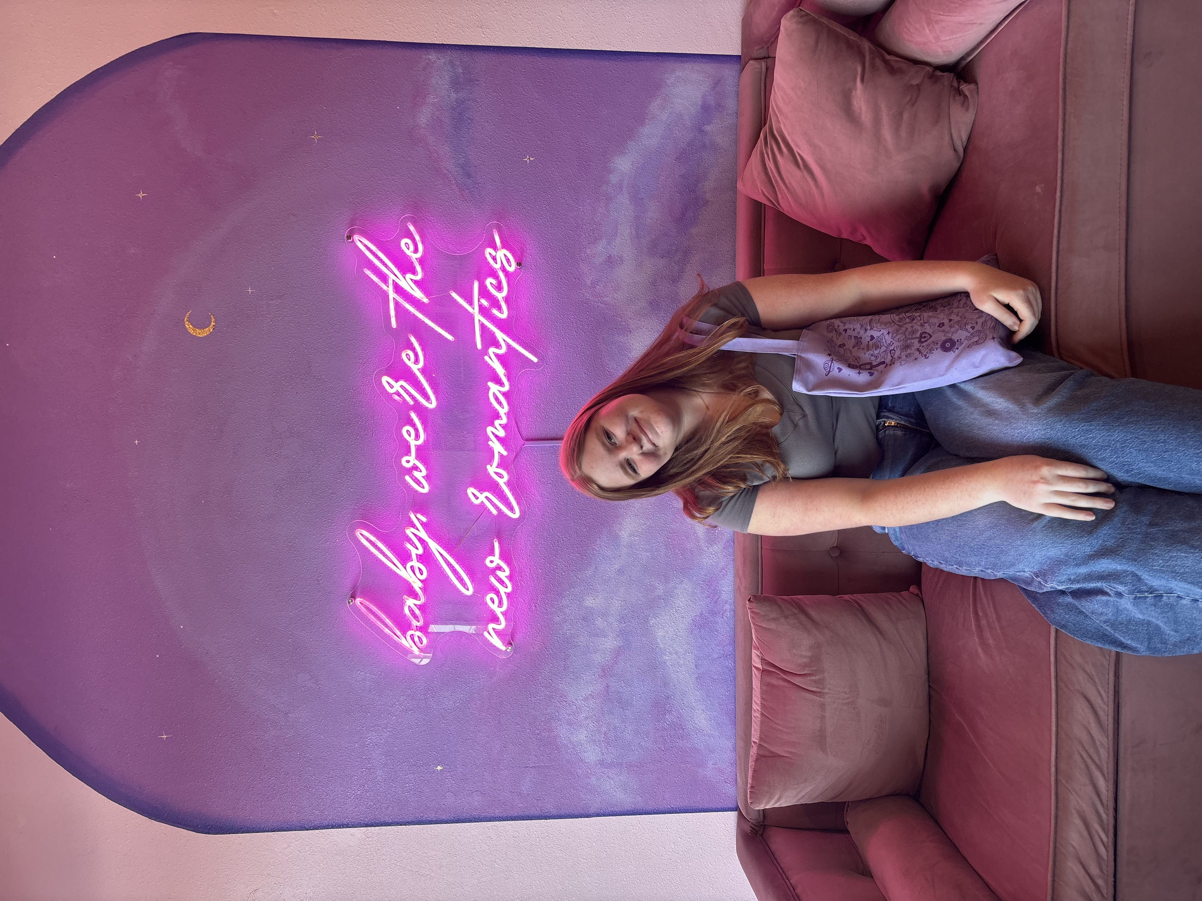 A Photo of me in a bookstore called the New Romantics