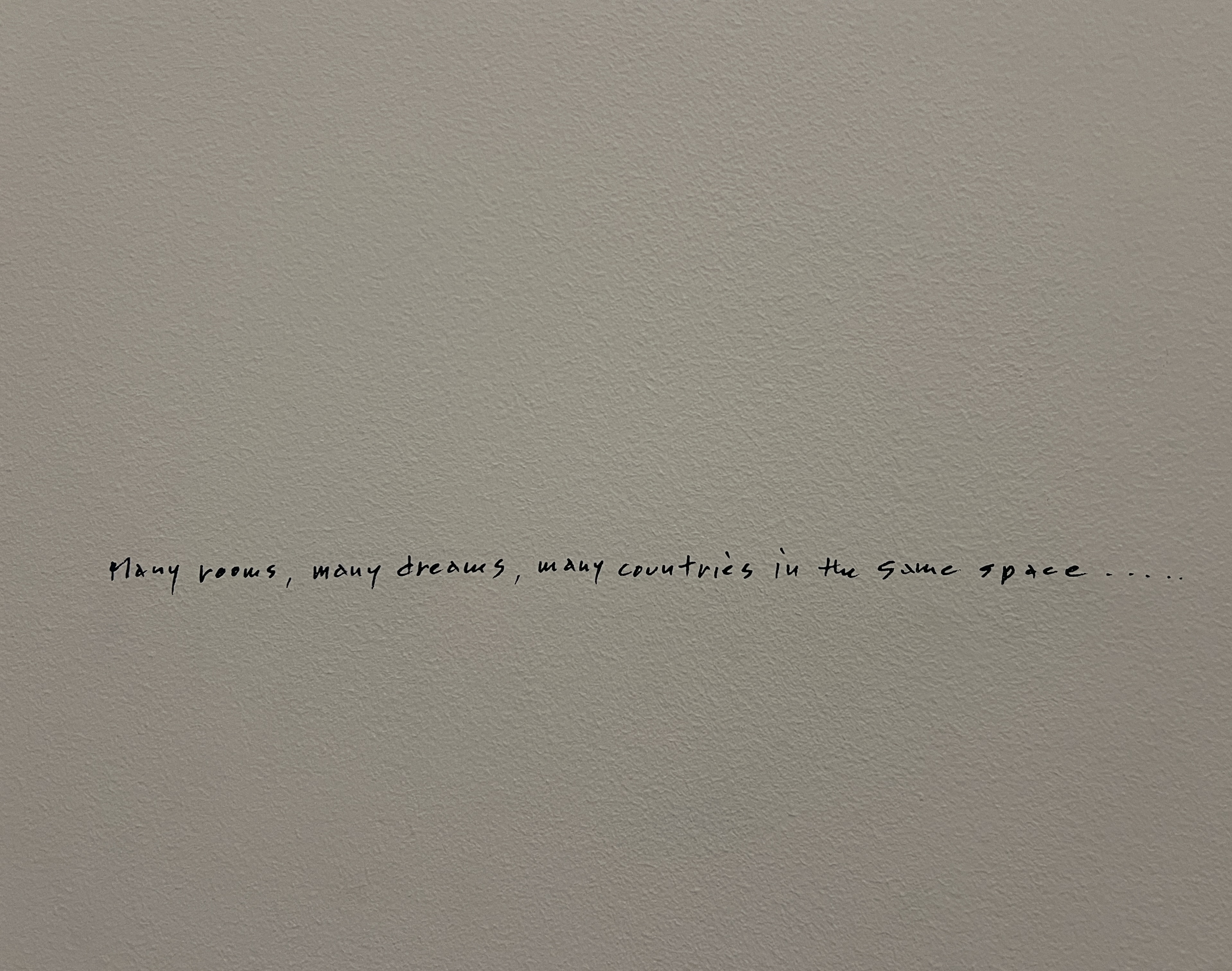 Picture of a wall at the Yoko Ono exhibit