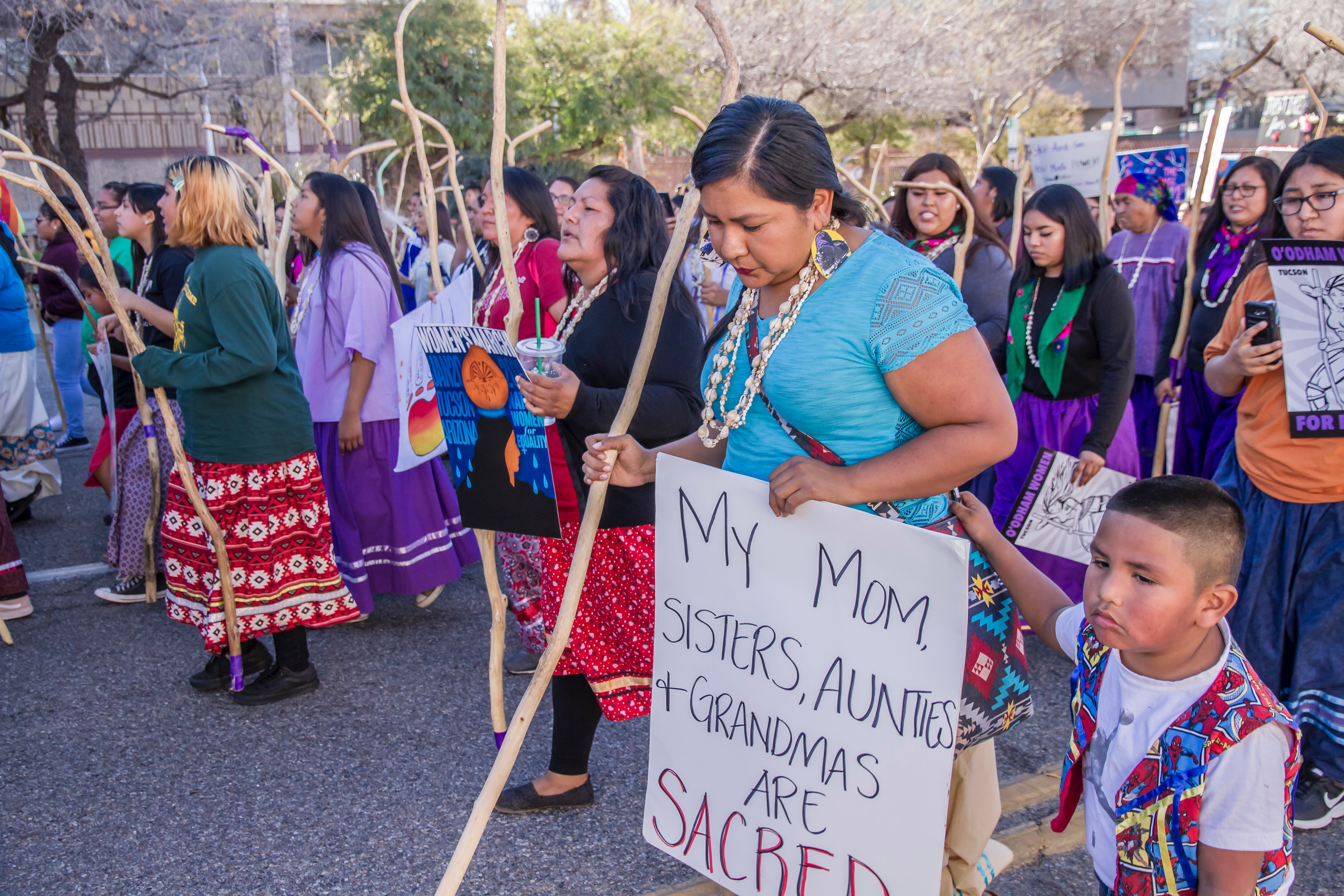 Women marching