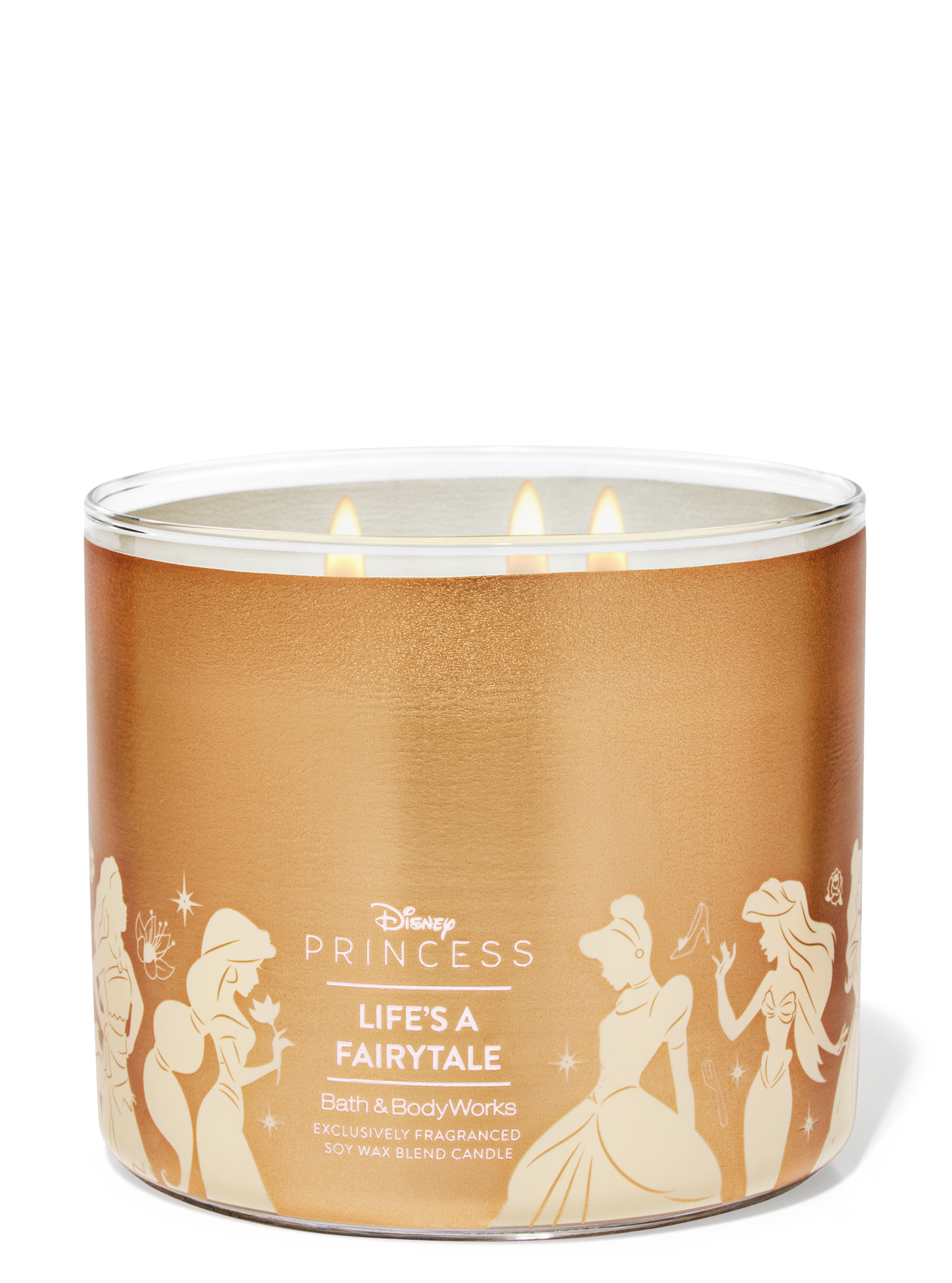 life\'s a fairytale 3-wick candle princesses
