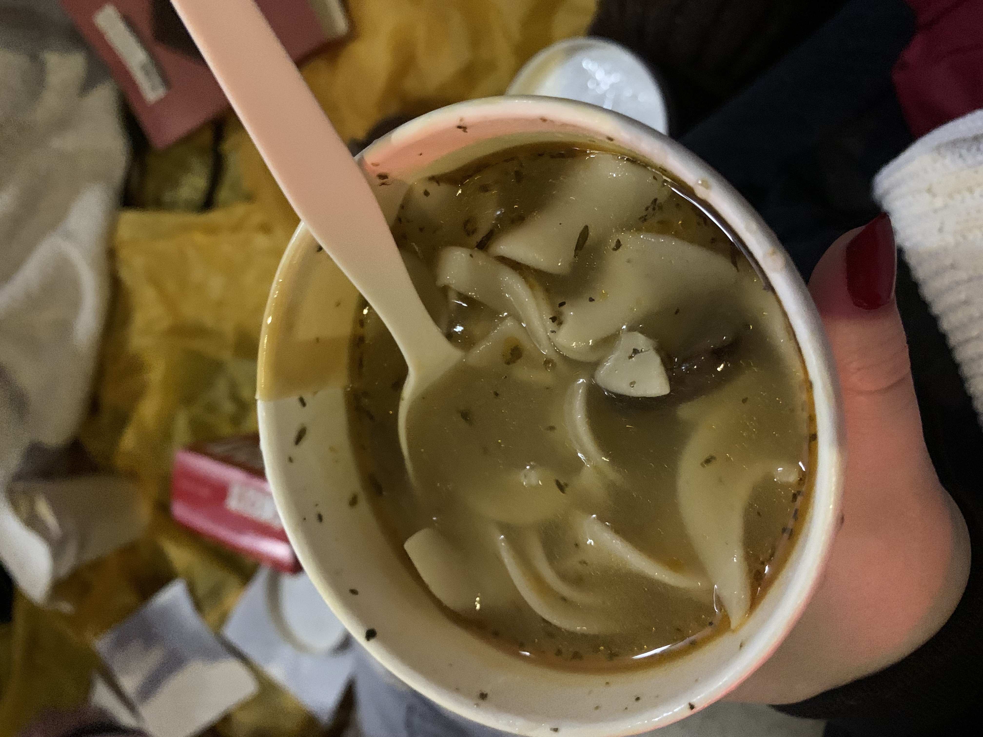 The soup SNL provides to those waiting in line on Friday night.