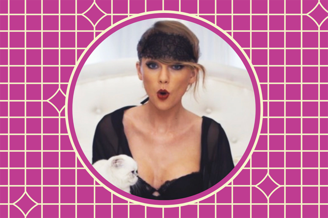 Taylor Swift in the \"Blank Space\" music video.