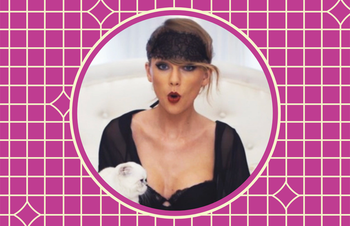Taylor Swift in the \"Blank Space\" music video.