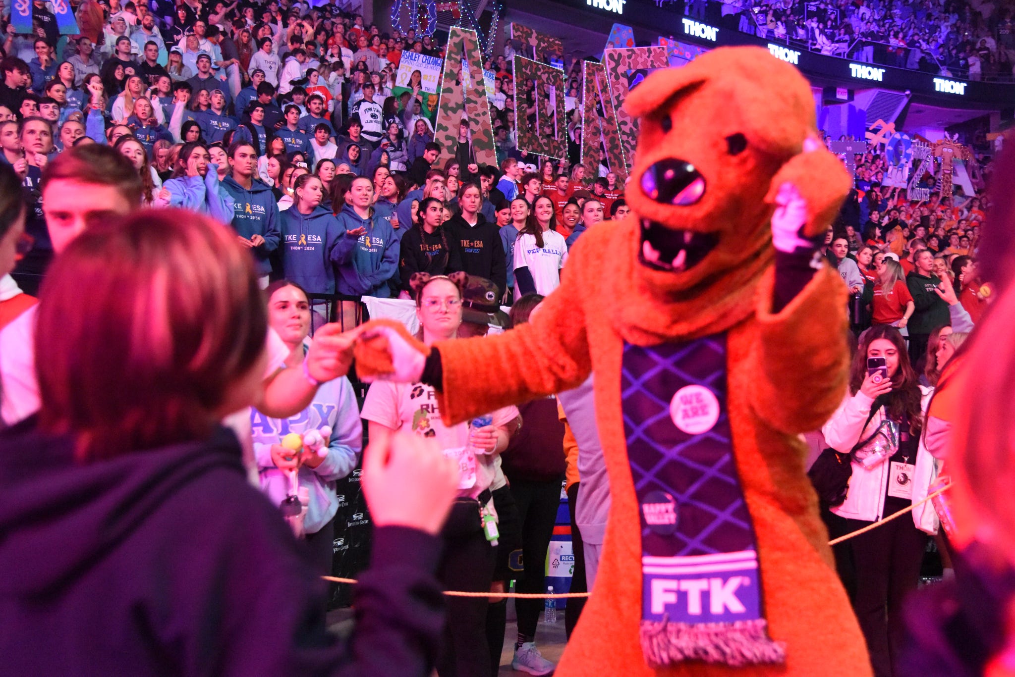 Nittany Lion Dancing at THON 2024