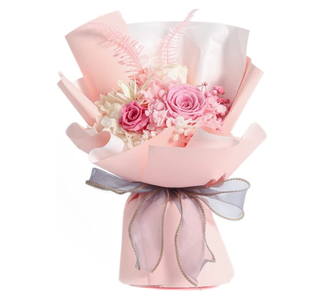 pink and white rose bouquet mothers day gift ideas under $40